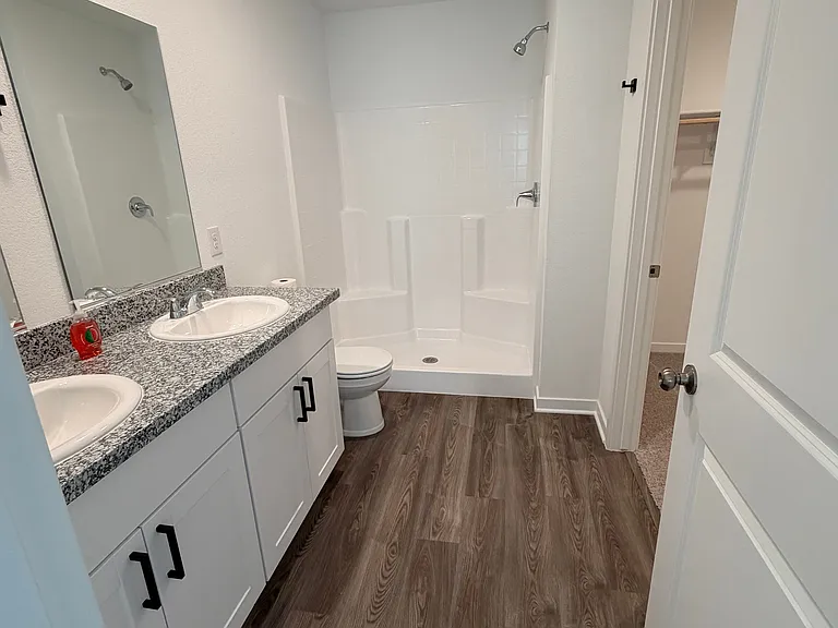 Shower door is being added!