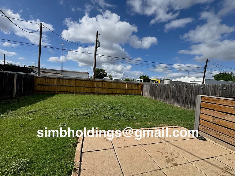 Fully-fenced backyard