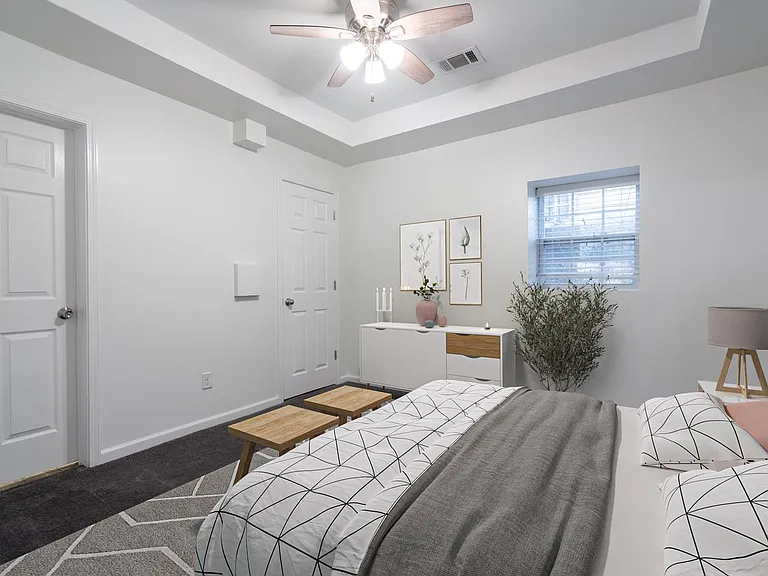 Bedroom 4. This image shows a virtually furnished space. Bedrooms come unfurnished.
