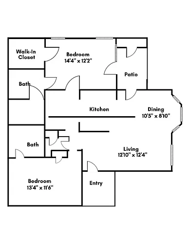 Floor plan 2X2-A