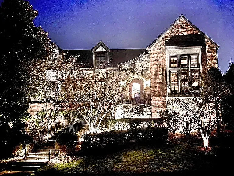 Outdoor lighting at night