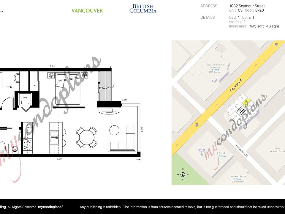 2nd image of 1082 Seymour St #1203