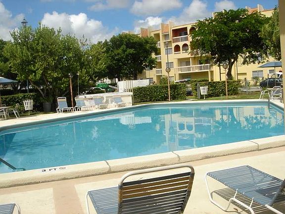 Sparkling community pool