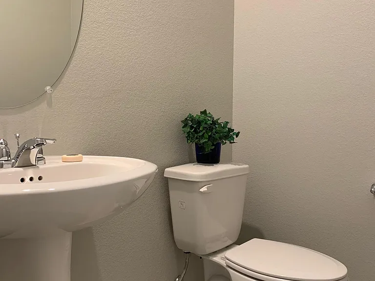 Half bath on ground floor is so convenient!