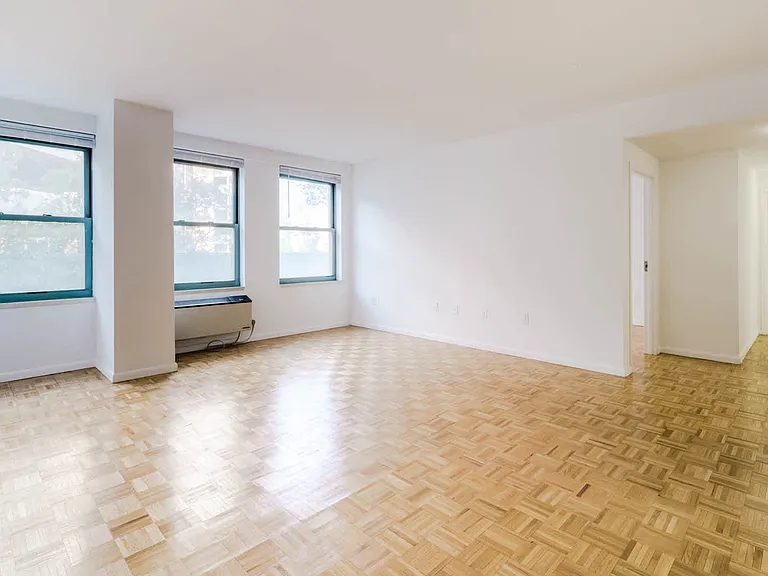 Living Room with Parquet Flooring
