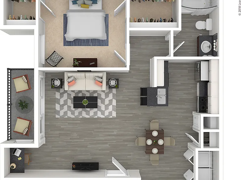 Oak Row North Dallas - A12 Floor Plan Oak Row North Dallas - A12 Floor Plan