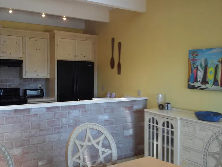 Equipped kitchen a buffet for extra storage