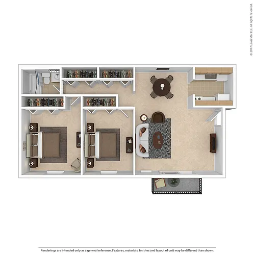Floor plan 2 Bedroom Traditional