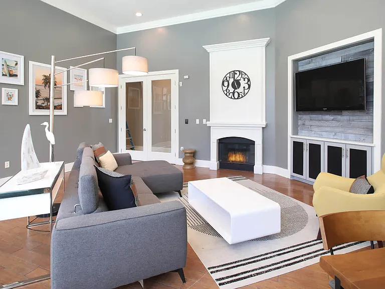Resident Lounge with Fireplace