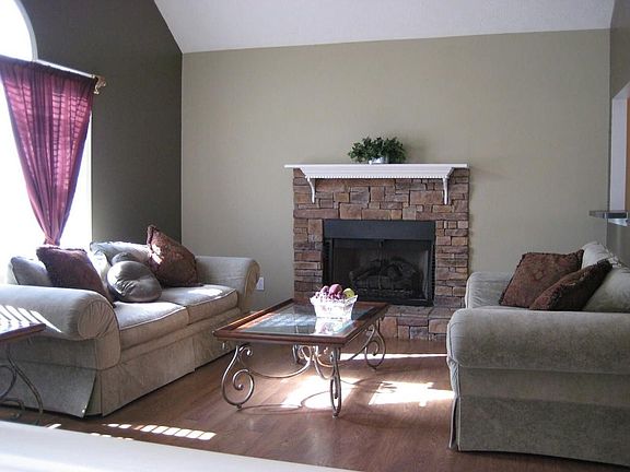 Living room with gas fireplace