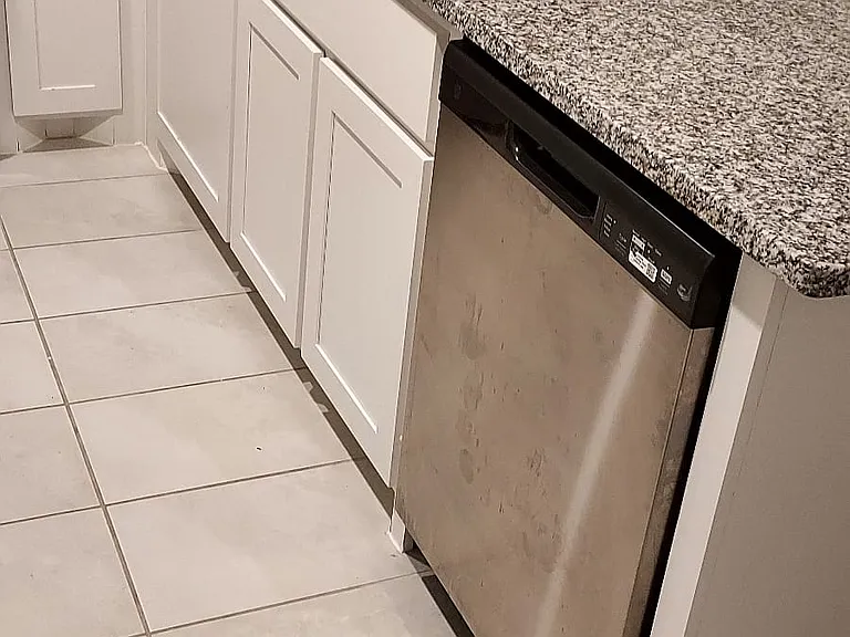 Dishwasher in kitchen