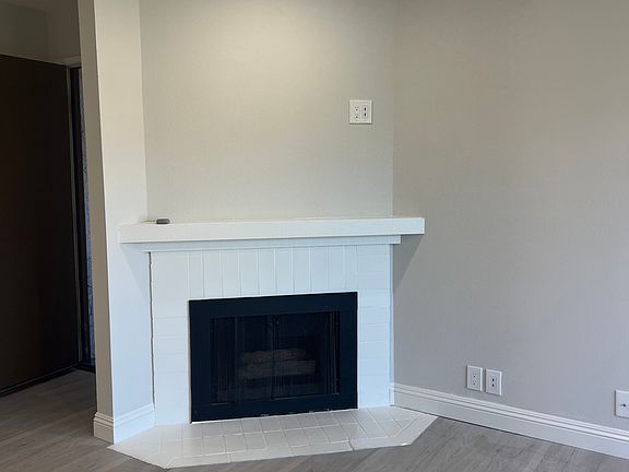Gas fireplace with new plug in receptor for TV.