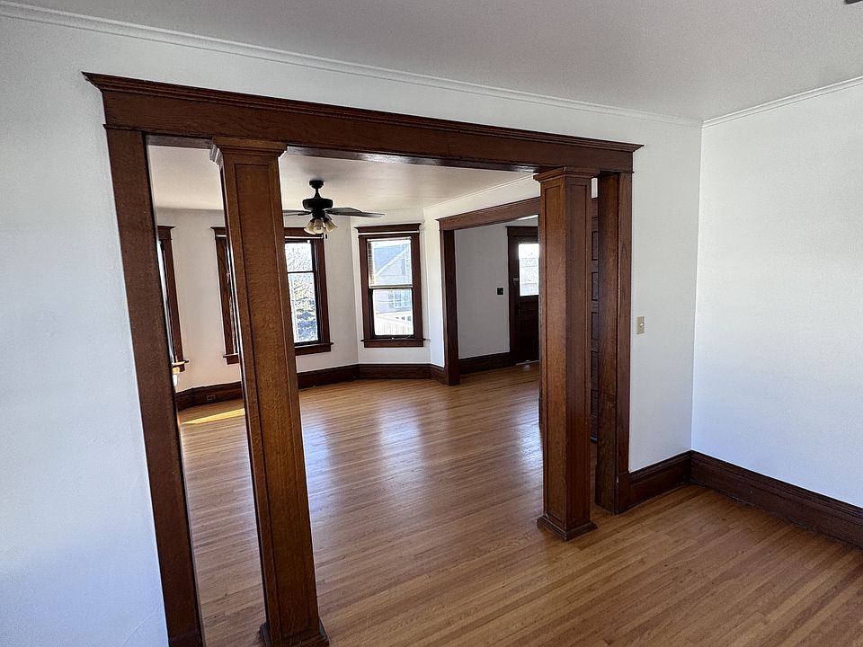 dining room, with view into living room