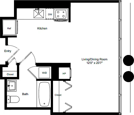 Floor plan Studio B 3