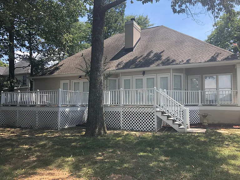 Rear of house with deck