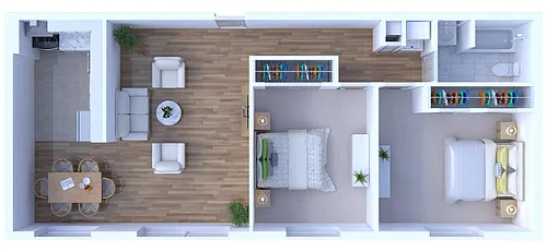 Floor plan 2BR - 1BTH