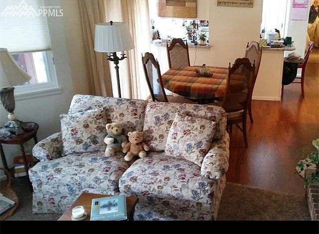 Living & Dining with Kitchen in Background