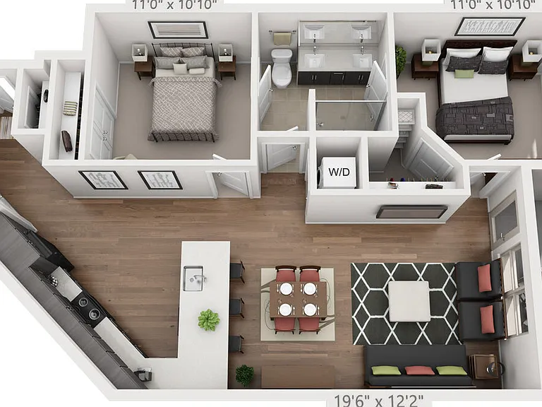 Muse - B1 - 1 Beds - 1 Baths - 993 Sq. ft.