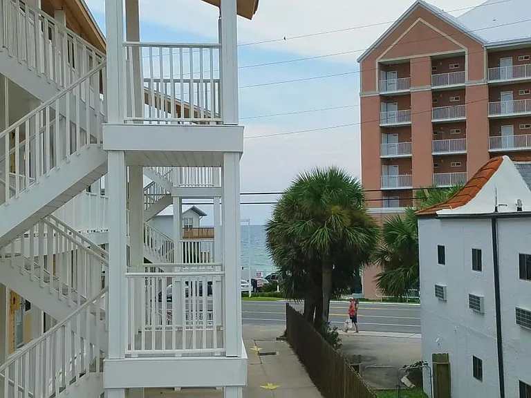 just steps from the beach.