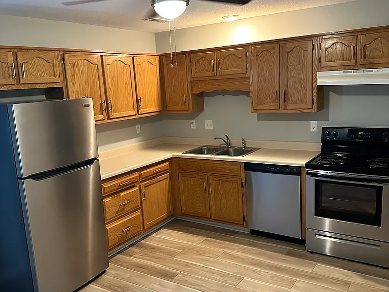 Large kitchen with all stainless steel appliances