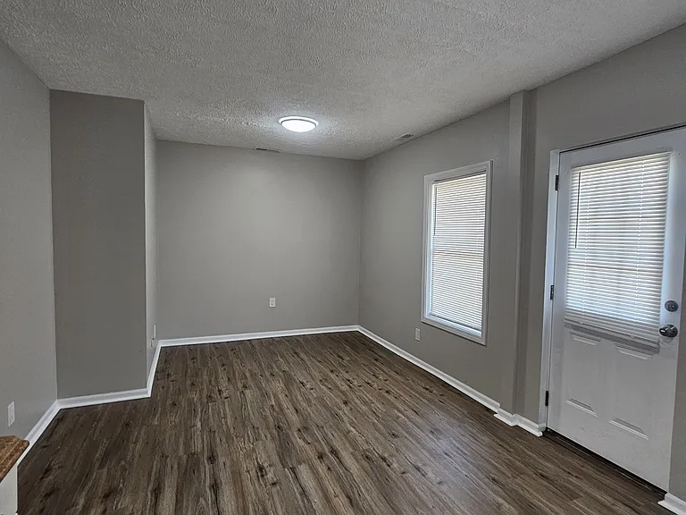 view from kitchen to living room