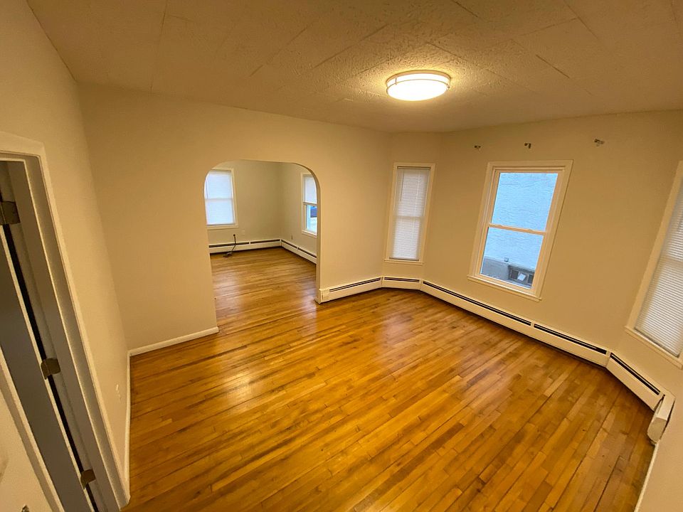 Dining room looking toward the living room in the front of the apartment