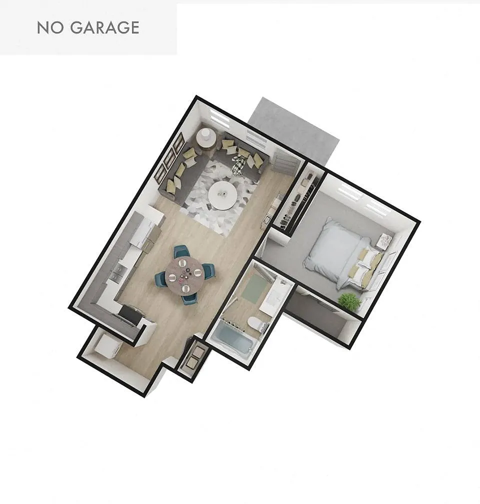 Floor plan Flex Gen 1-Bed