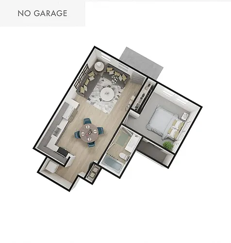 Floor plan Flex Gen 1-Bed