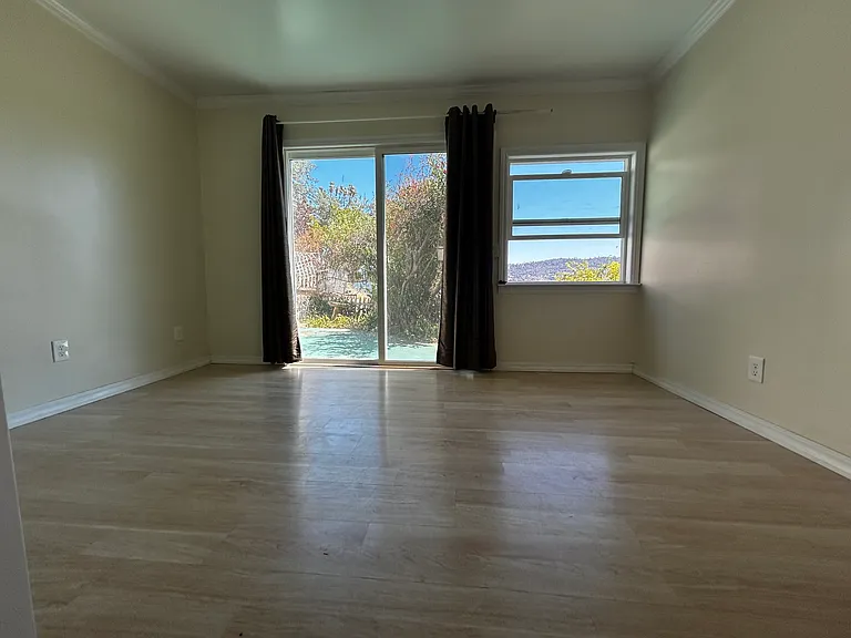 Bedroom with sliding glass door