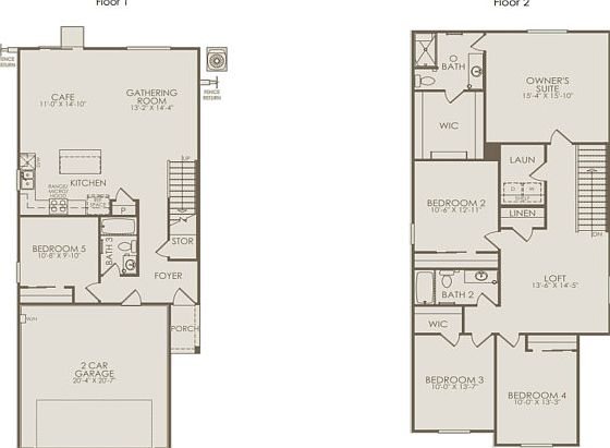 Whitney Homesite 01802 - Floorplan