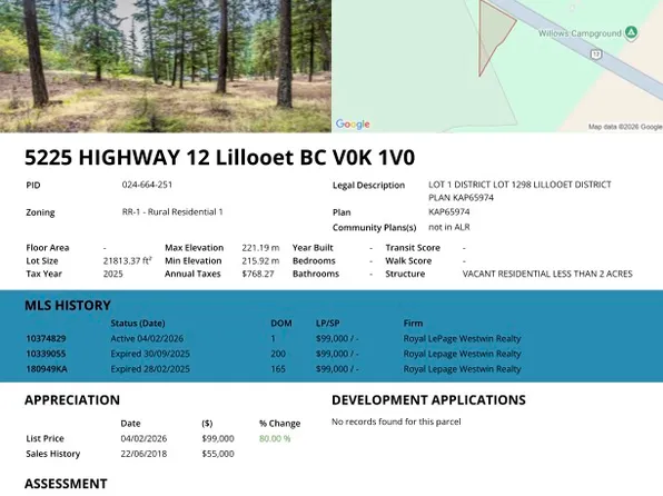 5225 Highway 12, Lillooet, BC V0K 1V0