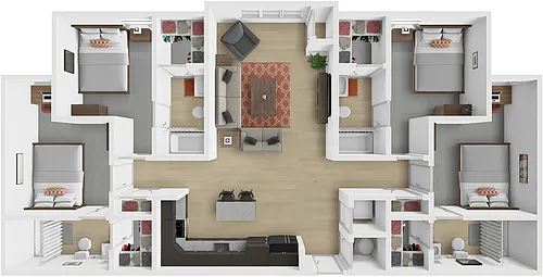 Floor plan Union Station BEDROOM ONLY