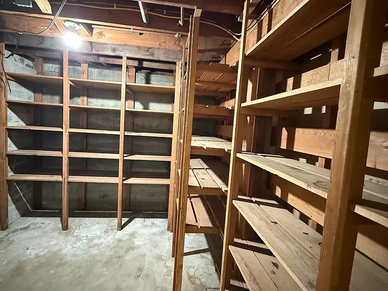 Basement canning and storage room