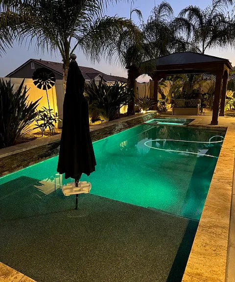 Enjoy your evening relaxing in the jacuzzi.