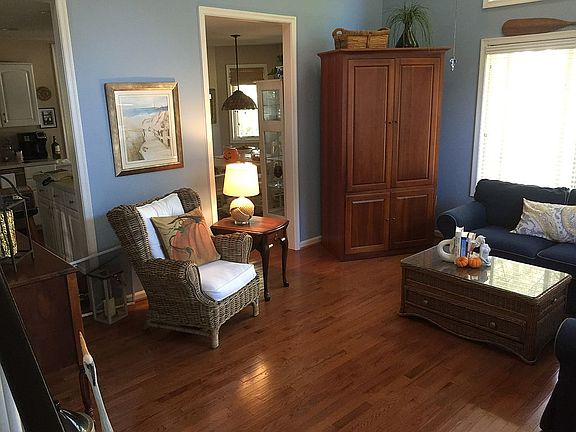 Two story living room