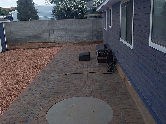 Patio in the backyard