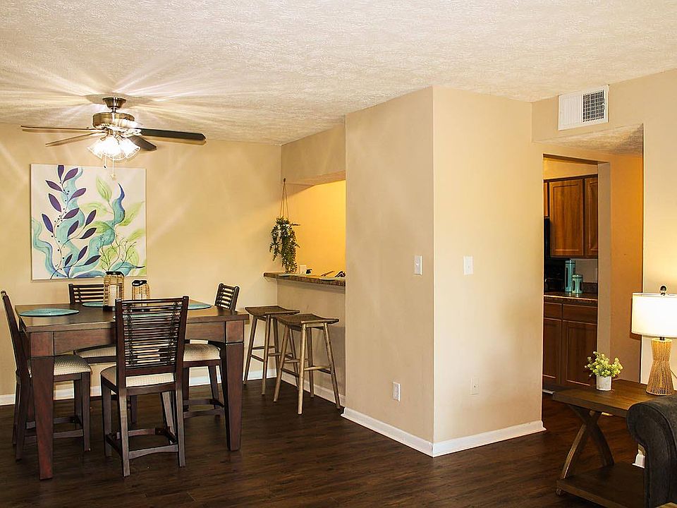 Dining area is located next to the kitchen
