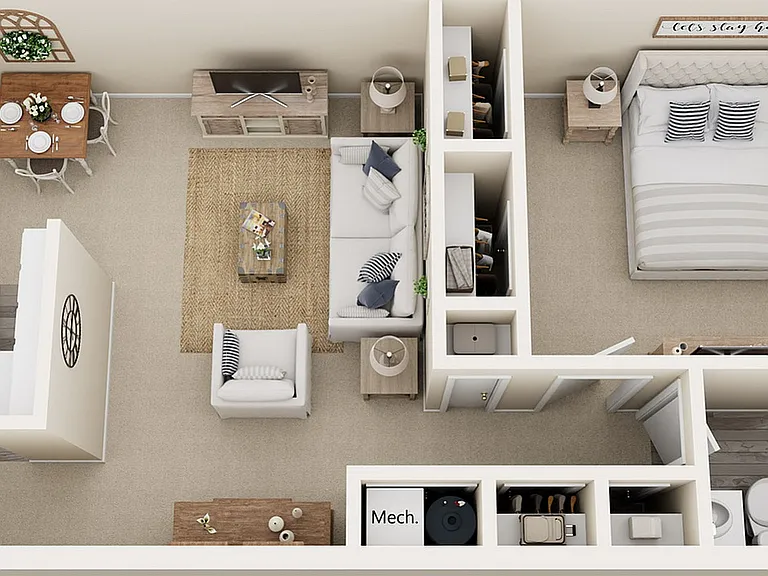 One Bedroom, 650 sqft One Bedroom, 650 sqft