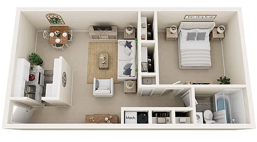 Floor plan One Bedroom