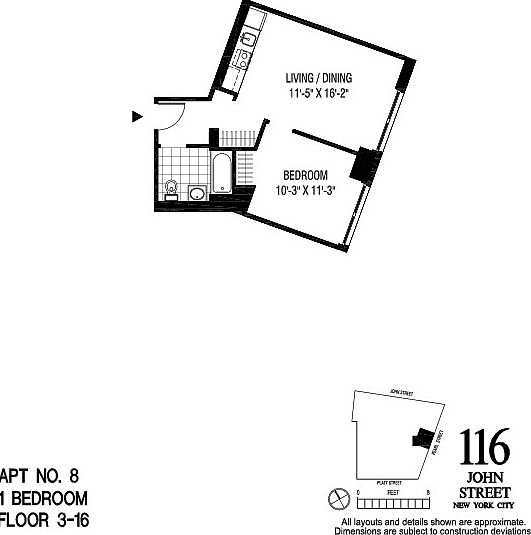 1st image of 116 John St APT 708