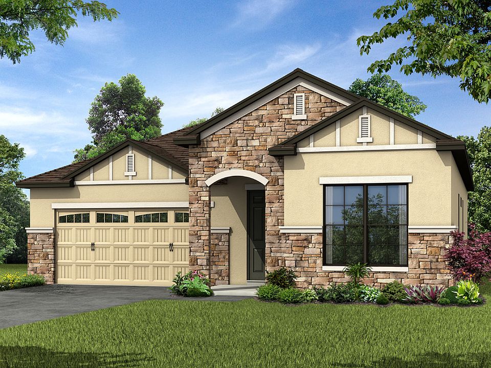 Tudor elevation of the Girona plan at Cypress Oaks in Groveland, FL