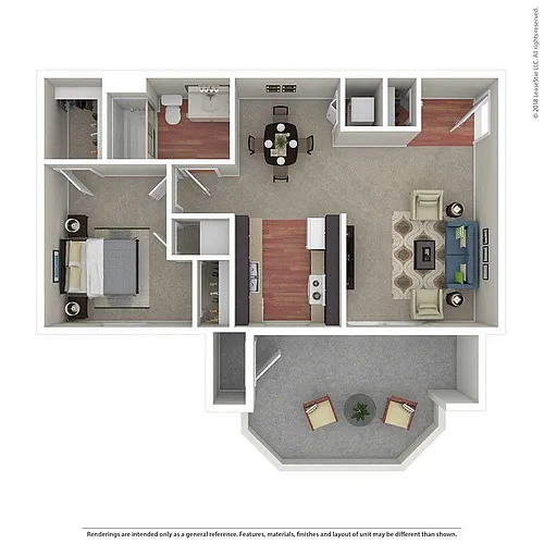 Floor plan 1 Bedroom / 1 Bath