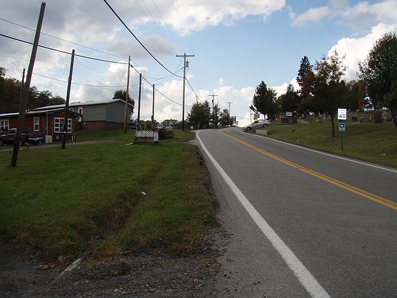 View of Rt. 7 and graveyard 