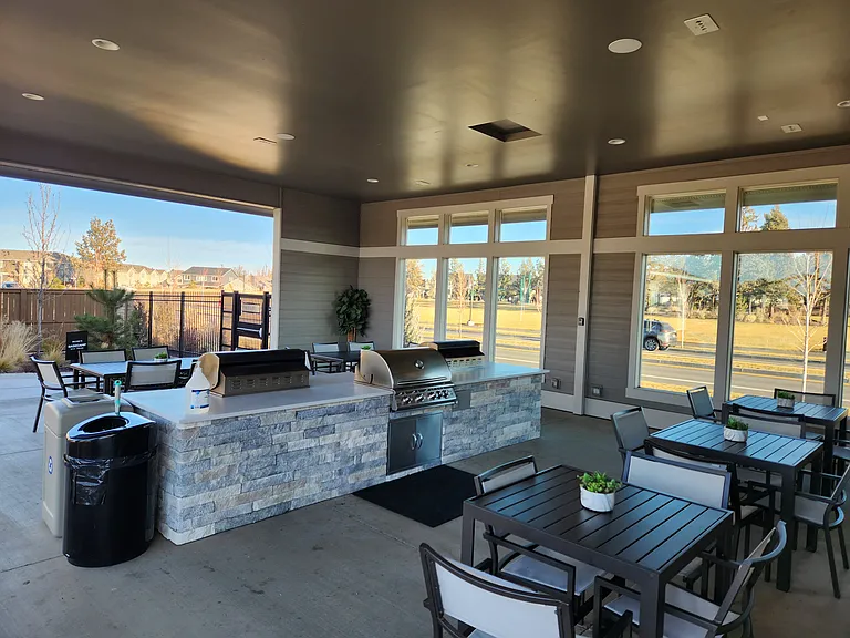 Common space near the pool.