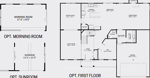Crestmont First Floor Options