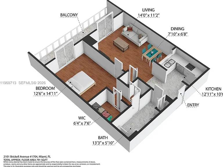 2101 Brickell Ave #1704 — Photo 3