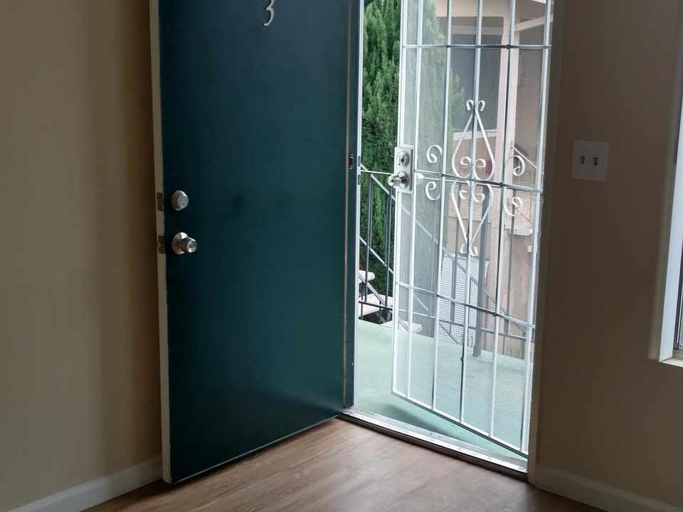 Front door from living room