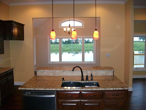 Kitchen open to dining room