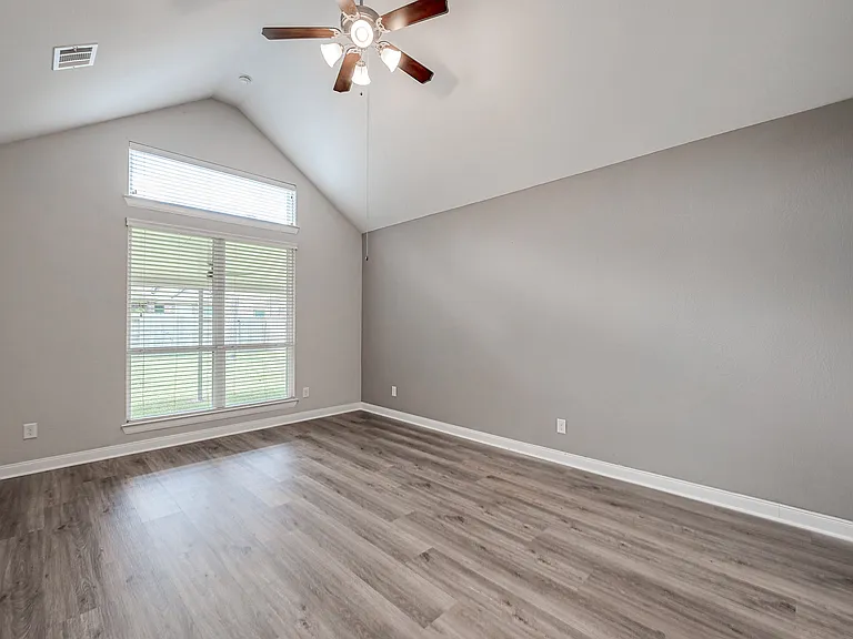 Huge Owners suite with high vaulted ceilings