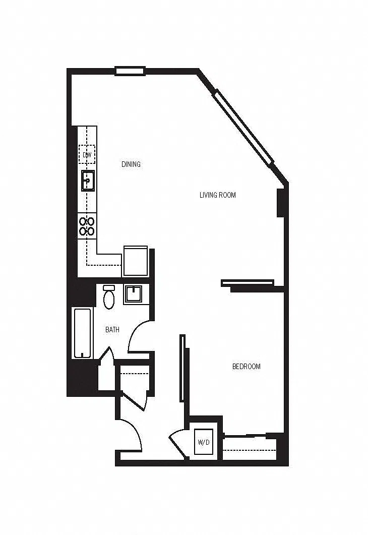 Floor plan 1X1 B51